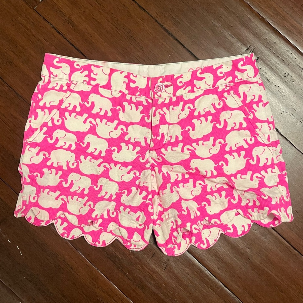 Lilly Pulitzer Buttercup Shorts in Pink Elephant Print